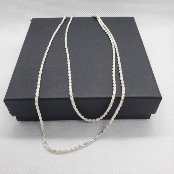 Silver 925 High Polished Rope Chain 1.7mm 22 inches